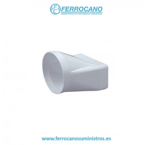 EMPALME SALIDA HUMOS MIXTO BLANCO 150X75-120