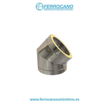 CODO AISLADO INOX 125-45º KWCC12