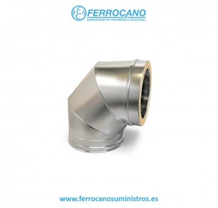 CODO AISLADO INOX 125-90º KWCN12