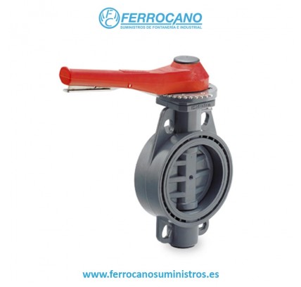 VALVULA MARIPOSA PVC HIDROTEN IMPLEX 125