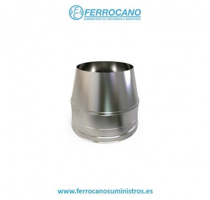 CONO SALIDA AISLADO INOX 125 KWC012