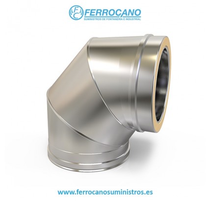 CODO AISLADO INOX 150-90º KCCN15