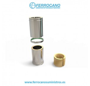 TUBO AISLADO INOX EXTENSIBLE 125X175 350-500 KWEG12