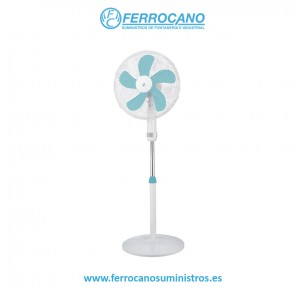 VENTILADOR PIE SYTECH 50W 40CM 3 VELOCIDADES BLANCO