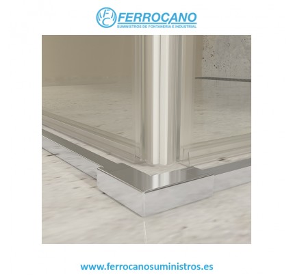 MAMPARA F1 RECTANGULAR 2 PUERTAS 80CM CROMO