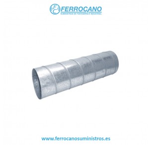 TUBO CHAPA HELICOIDAL Ø 200 X 3 METROS GALVANIZADO