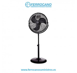 VENTILADOR PIE INDUSTRIAL UFESA 120W 45CM 3 VELOCIDADES NEGRO