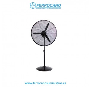 VENTILADOR PIE INDUSTRIAL IRONSIDE 200W 75CM 3 VELOCIDADES NEGRO