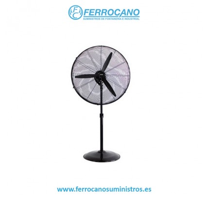 VENTILADOR PIE INDUSTRIAL IRONSIDE 200W 75CM 3 VELOCIDADES NEGRO