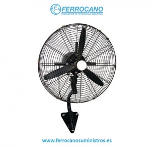 VENTILADOR PARED INDUSTRIAL HJM 210W 75CM 3 VELOCIDADES NEGRO VIP003