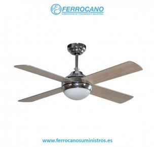 VENTILADOR TECHO BOX PLUS 65W 130CM CON MANDO 3 VELOCIDADES MARRÓN