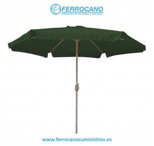 PARASOL JARDÍN 3MT NATUUR ALUMINIO VERDE C/FALDÓN T/38