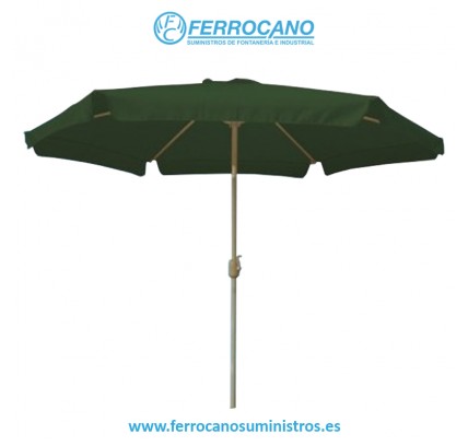 PARASOL JARDÍN 3MT NATUUR ALUMINIO VERDE C/FALDÓN T/38