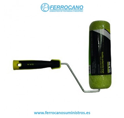 RODILLO PINTURA NIVEL SUPERFICIES RUGOSAS POLIAMIDA VERDE 22X 5,0CM