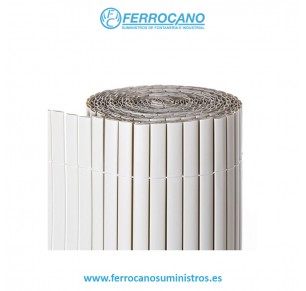 CAÑIZO SINTÉTICO PVC NATUUR DOBLE CARA 1X5 METROS BLANCO