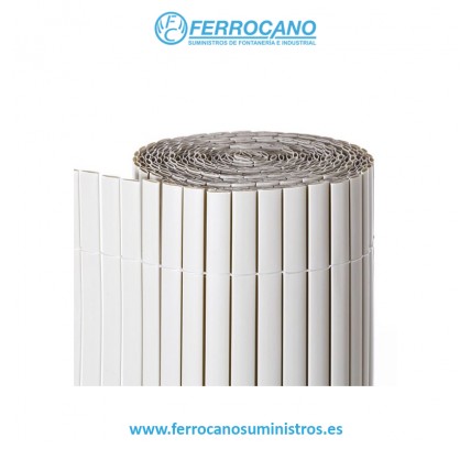 CAÑIZO SINTÉTICO PVC NATUUR DOBLE CARA 1X5 METROS BLANCO