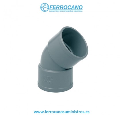 CODO PVC S/D 50-45º