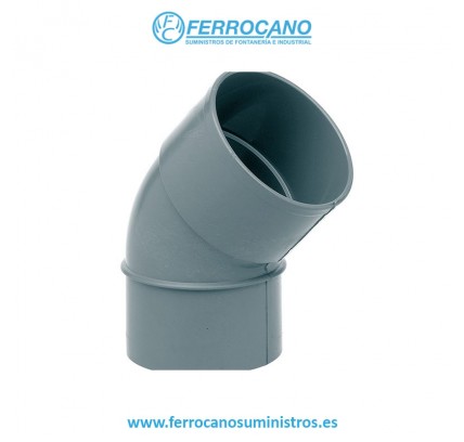 CODO PVC S/D 50-45º M-H