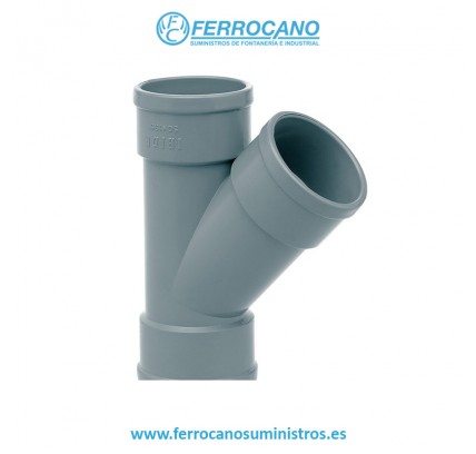 INJERTO SIMPLE PVC S/D 125-45º H-H