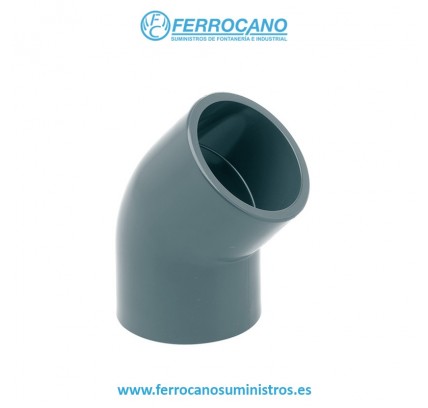 CODO PVC PRESION 90-45º