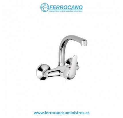 MONOMANDO FREGADERO KALLA ENKEL PARED 150MM CAÑO ALTO CROMO 23606