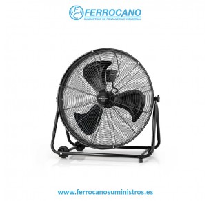 VENTILADOR INDUSTRIAL ORBEGOZO POWER FAN PWT-3075 200W 75CM CON RUEDAS 3 VELOCIDADES NEGRO