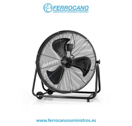 VENTILADOR INDUSTRIAL ORBEGOZO POWER FAN PWT-3075 200W 75CM CON RUEDAS 3 VELOCIDADES NEGRO