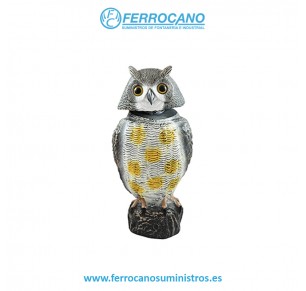 BUHO JARDIN EOLICO HEPO 40CM C/SONIDOS PL 39360