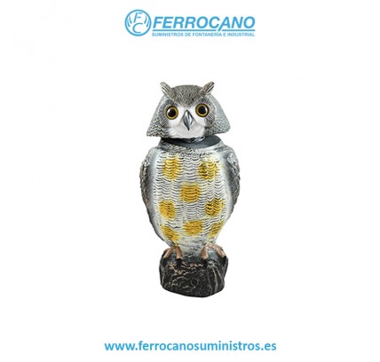 BUHO JARDIN EOLICO HEPO 40CM C/SONIDOS PL 39360