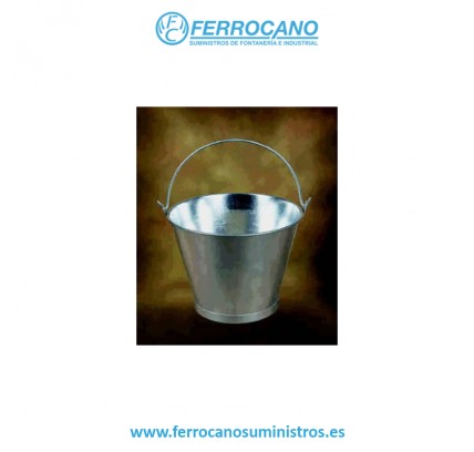 CUBO CHAPA GALVANIZADA CONICO ASA LISA 11' - 8 LITROS 01120011