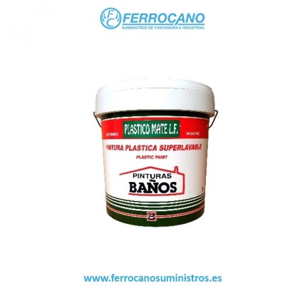 PINTURA PLÁSTICA MATE BLANCO 15LT