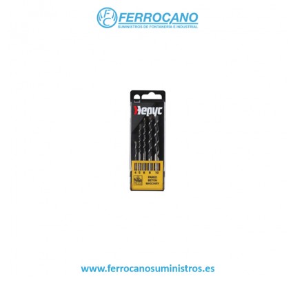 JUEGO BROCAS HEPYC 5 PIEZAS MARMOLIT 8130-J.BR 4-10MM