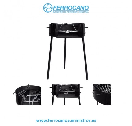 BARBACOA NEGRA MULTIUSOS REDONDA Ø 50 CM