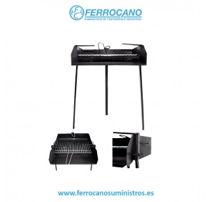 BARBACOA NEGRA RECTANGULAR 55X80 B.L.