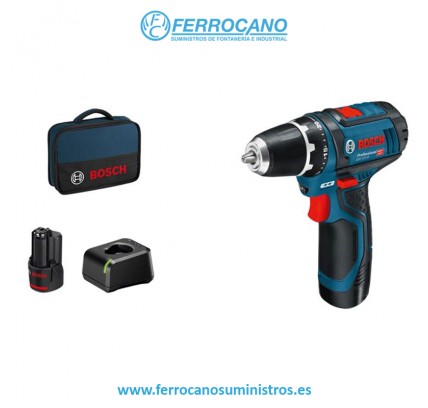 ATORNILLADOR BOSCH GSR 12V-15 (2X2AH+CARGADOR+MALETIN)
