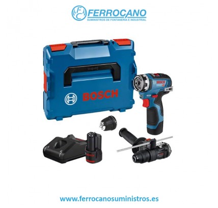 KIT TALADRO ATORNILLADOR BOSCH FLEXICLICK GSR 12V-35 2X3AH +ACCESORIOS