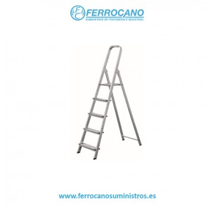 ESCALERA ALUMINIO DOMÉSTICA FERCOM 6 PELDAÑOS ANCHOS