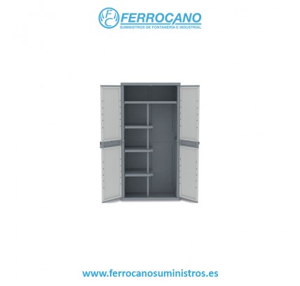 ARMARIO RESINA LIMPIEZA ESCOBERO 180X89,7X53,7 4 ESTANTERÍAS
