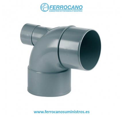 CODO PVC S/D 110-87º UNA TOMA 50MM