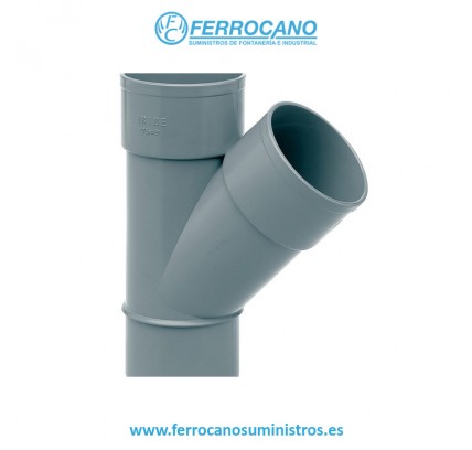 INJERTO SIMPLE PVC S/D 250-45º