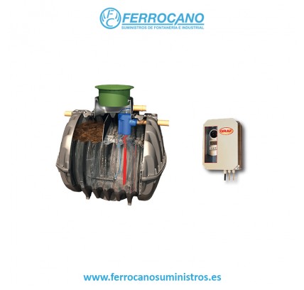 DEPURADORA ONE2CLEAN CARBONATOR CÚPULA MINI 3750 LITROS 4-5 HABITANTES GRAF A90047