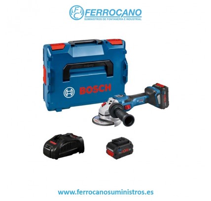 AMOLADORA BOSCH GWS 18V-15SC (2X5.5AH+CARGADOR+L-BOXX) BLUETOOTH