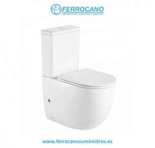INODORO GENOVA COMPACTO S/DUAL TANQUE+ASIENTO+TAPA SLIM AMORTIGUADA BLANCO BRILLO