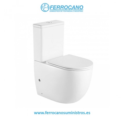 INODORO GENOVA COMPACTO S/DUAL TANQUE+ASIENTO+TAPA SLIM AMORTIGUADA BLANCO BRILLO