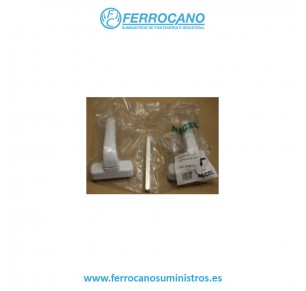 JUEGO MANIVELA PUERTA ALUMINIO MICEL RETORNO BLANCA