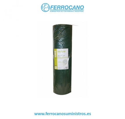 MALLA PROTECCIÓN NATUUR CUADRADA 11X11MM PLÁSTICO VERDE 1X25 METROS