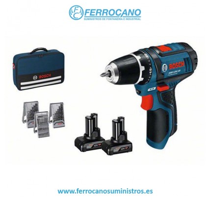 ATORNILLADOR BOSCH GSR 12V-15 + 2 BATERIAS 2.0 AH