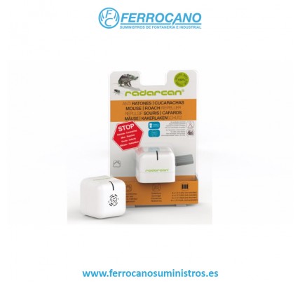 AHUYENTADOR RATONES / CUCARACHAS PORTÁTIL RADARCAN R-105 INTERIOR 25M2