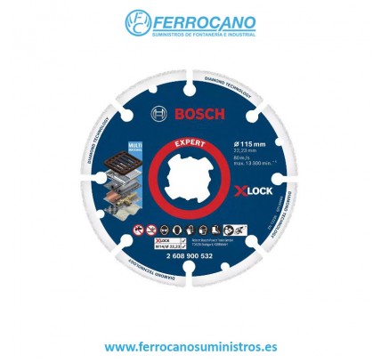 DISCO DIAMANTE BOSCH EXPERT DIAMOND X-LOCK 115X22.23