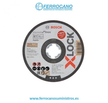 DISCO INOX BOSCH X-LOCK 125X1